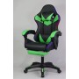 SEDIA DA GAMING A LED RGB, PELLE SINTETICA, CON ROTELLE CUSCINO SUPPORTO POGGIATESTA E CON POGGIAPIEDI