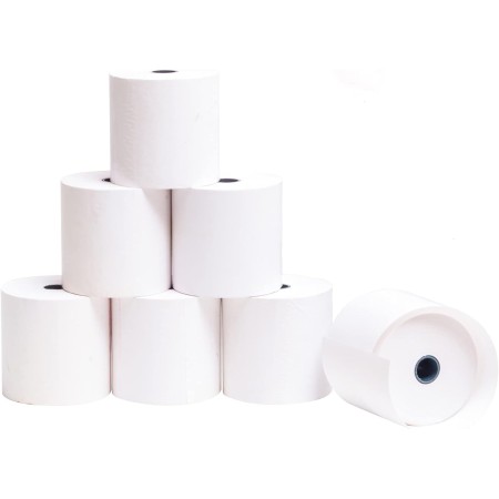 PAPER ROLL ROTOLI DI CARTA TERMICA PER POS , CASSA , RICEVUTE , SCONTRINI , ROTOLINI 57X35X12