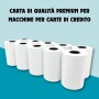 PAPER ROLL ROTOLI DI CARTA TERMICA PER POS , CASSA , RICEVUTE ,SCONTRINI , ROTOLINI 57X20X12