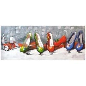 QUADRO LORENZON Shabby Chic Quadro Scarpe 135X35 IN TELA COD YC-1955 QUADRO LORENZON Shabby Chic Quadro Scarpe 135X35 IN TELA COD YC-1955