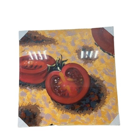 QUADRO LORENZON DESING POMODORO 80X80 IN TELA COD 13388