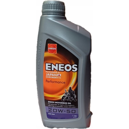 OLIO MOTORE ENEOS LUBRIFICANTE PER MOTO 20W-50 SAE PERFORMANCE LATTINE 1 LITRO