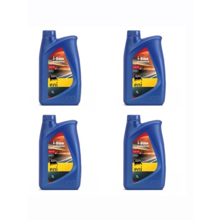 4 LITRI DI OLIO MOTORE ENI I-BASE PROFESSIONAL 10W40 API SL/CF DIESEL BENZINA  1L