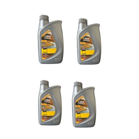 4 LITRI  ENI 5W40 I-SINT PROFESSIONAL OLIO MOTORE LUBRIFICANTE  SINTETICO LATTINE DA 1 LITRO