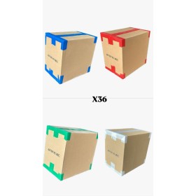 36 ROTOLI NASTRO ADESIVO DA IMBALLAGGIO  48mmX66M COLORE ROSSO- VERDE- BLU- BIANCO 45 MICRON