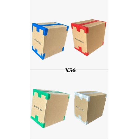 36 ROTOLI NASTRO ADESIVO DA IMBALLAGGIO  48mmX66M COLORE ROSSO- VERDE- BLU- BIANCO 45 MICRON