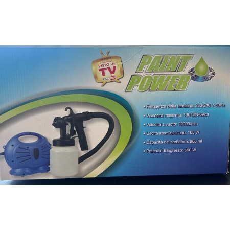 PAINT POWER  SPRAYER PISTOLA PER PITTURA VERNICE 105W SERBATORIO 800ML