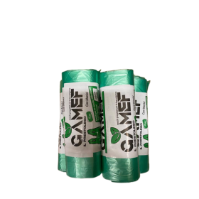 75 SACCHI PER LA RACCOLTA DIFFERENZIATA RESISTENTI CON MANICI 55X70 VERDE 40 L