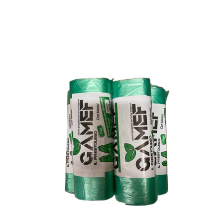 75 SACCHI PER LA RACCOLTA DIFFERENZIATA RESISTENTI CON MANICI 55X70 VERDE 40 L